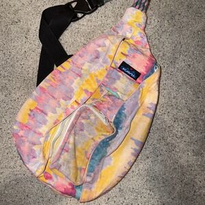 KAVU Rope Sling Crossbody Bag Coastal Tie Dye Outdoor Gorpcore Hike Nature